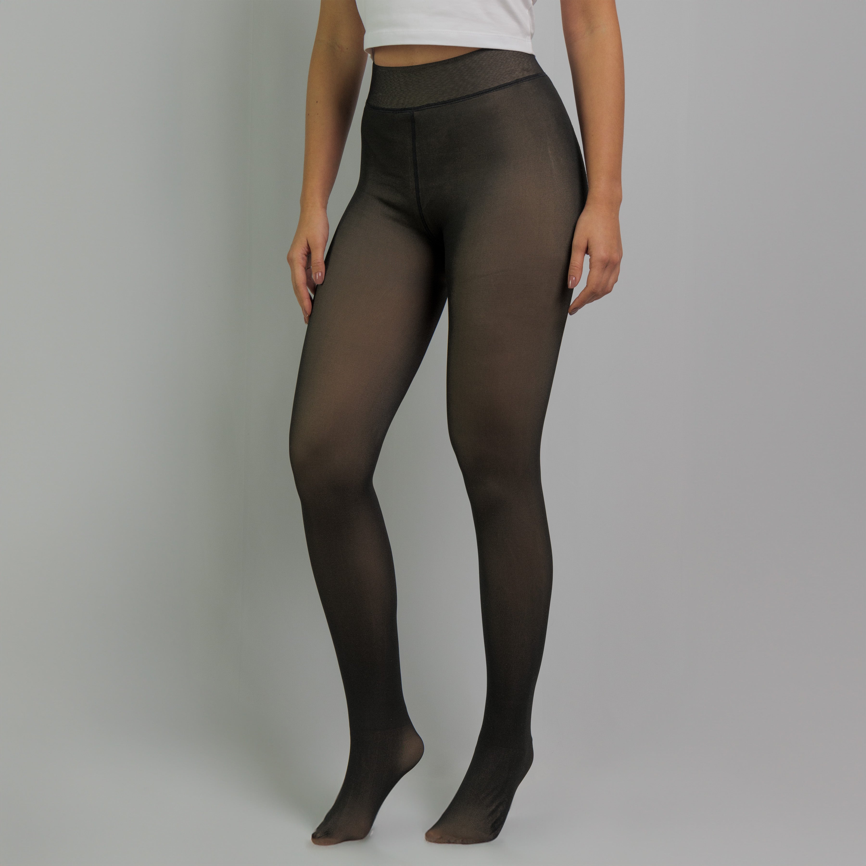 COLLANT POLAIRE TRANSPARENT NOIR